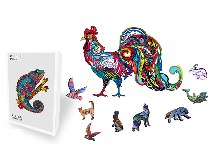 150PCS Special Shaped Wooden Puzzle Irregular Three-Dimensional Animal Puzzle