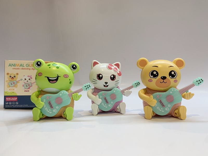 Dancing Animals Guitarist With Music And Light