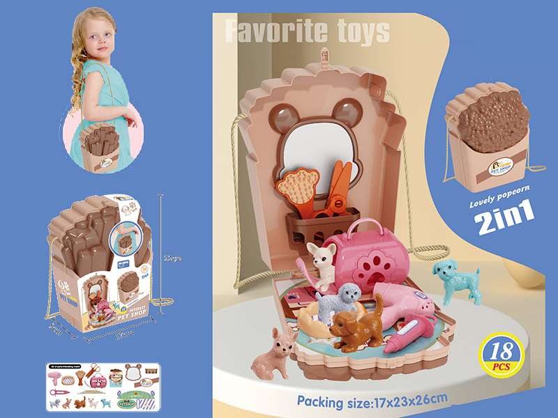 Pet Shop Lovely French Fries Popcorn Shoulder Bag 18pcs