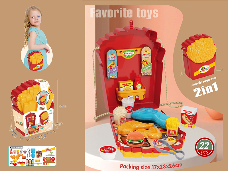 Fast Food Theme Lovely French Fries Popcorn Shoulder Bag 22PCS