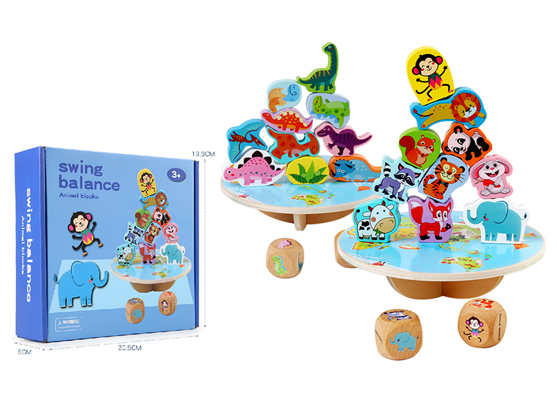 Wooden Swing Balance Animals Building Blocks