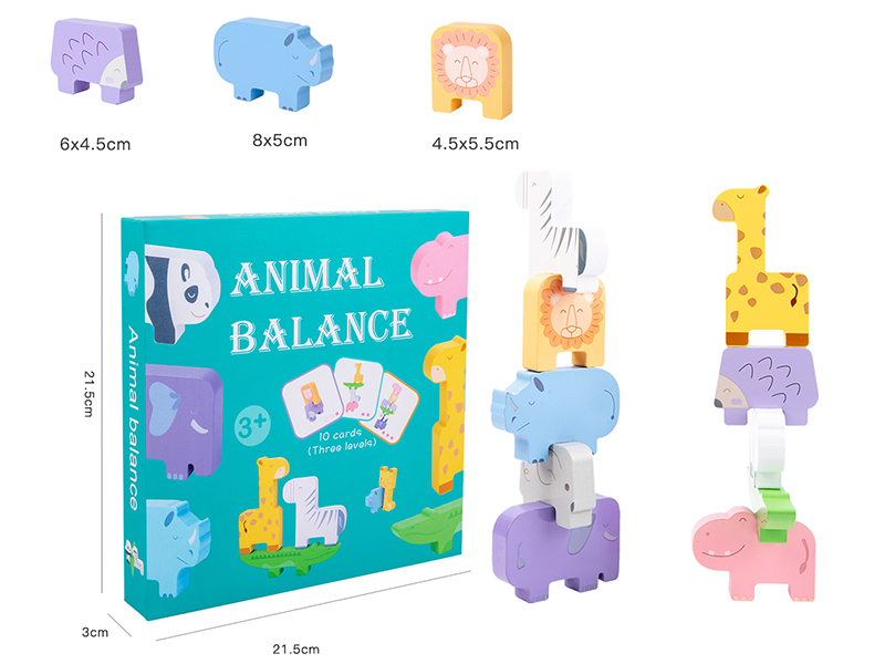 Wooden Animals Balance Building Blocks