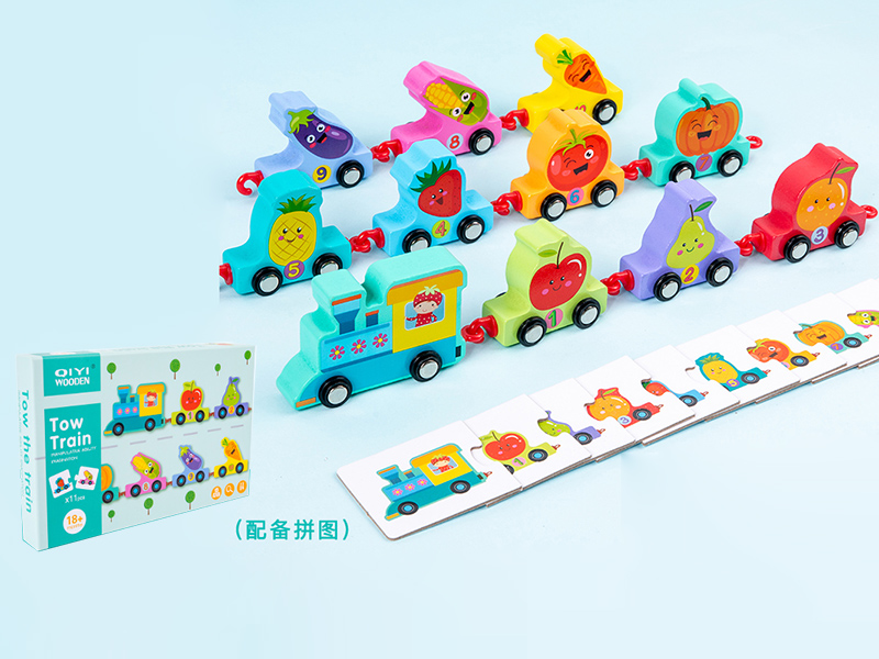 Wooden Fruit And Vegetable Digital Small Train