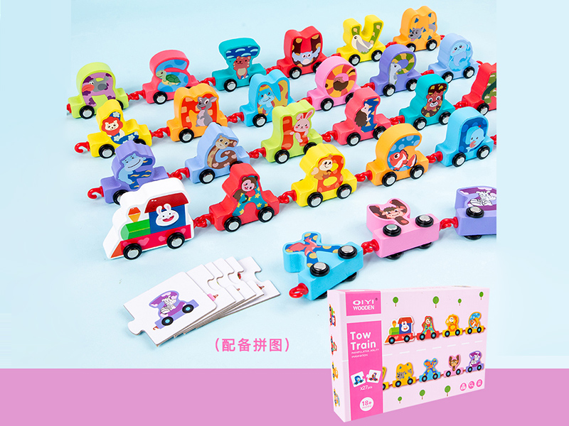 Wooden Alphabet Digital Small Train