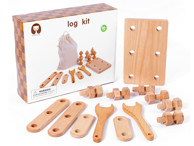 Wooden Log Tools Kit
