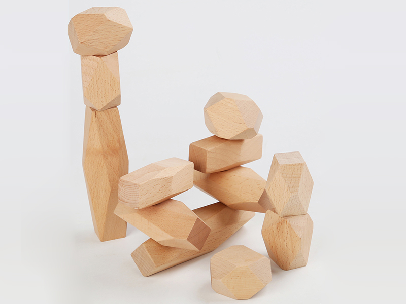 Wooden Stones Stacking Game