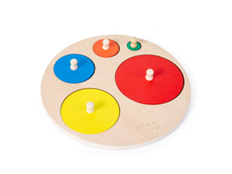 Circular Wooden Shape Puzzle Board