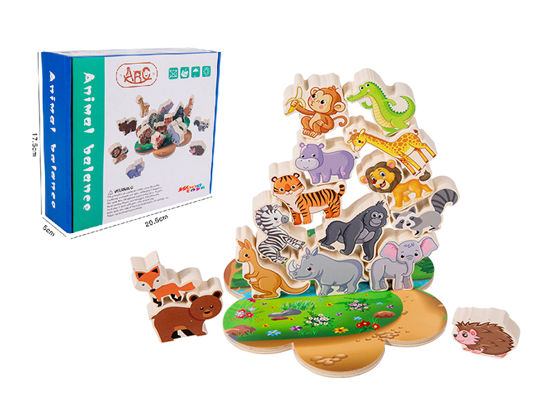 Wooden Animals Balance Building Blocks
