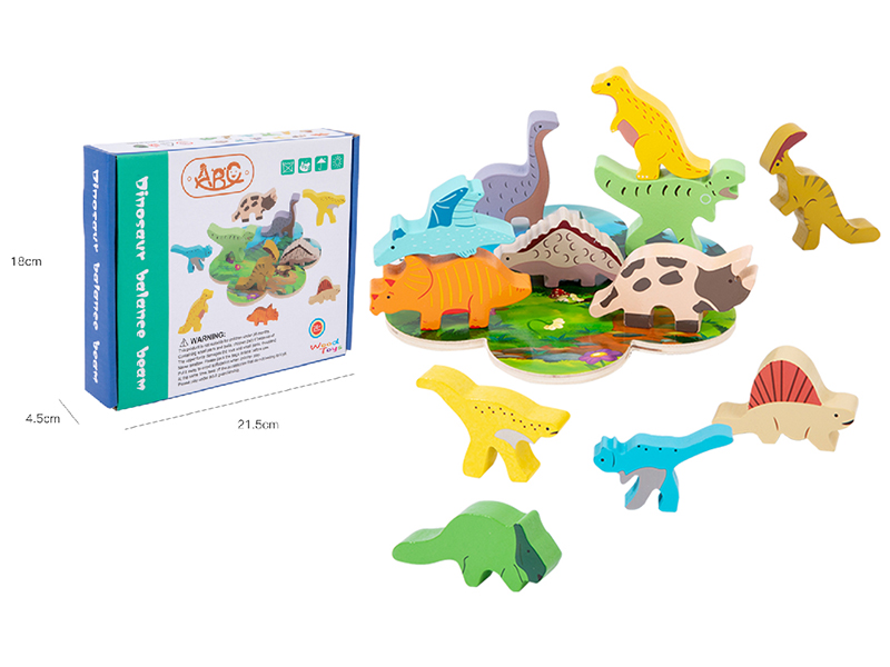 Wooden Dinasur Balance Building Blocks
