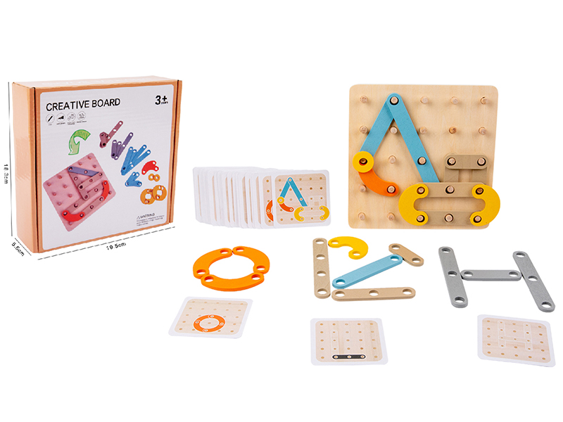 Wooden Creative Shape Puzzle Board