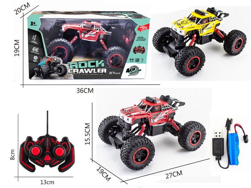 1:12 4Ch 27Mhz R/C Pad Printing Big G Climbing Car With Light (Including Electricity)