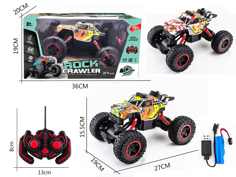 1:12 4Ch 27Mhz R/C Watermark Big G Climbing Car With Light (Including Electricity)