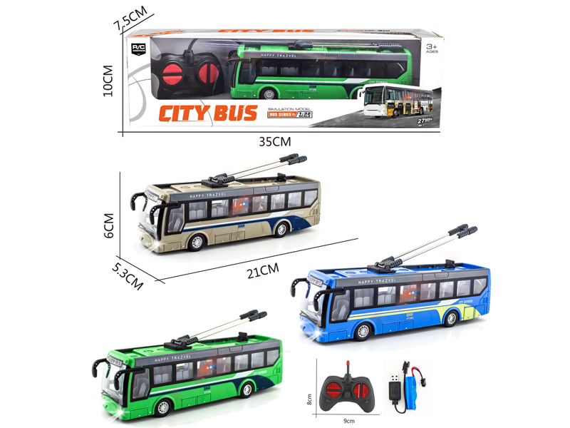 1:32 4Ch 27Mhz R/C Simulation Bus With Lights (Including Electricity)