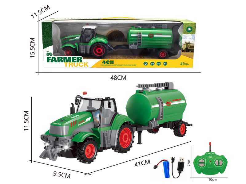 1:32 4Ch 27Mhz R/C Lighting Farmer Series Irrigation Truck (Including Electricity)