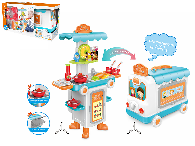 2 In 1 Deformation Bus Kitchen Set