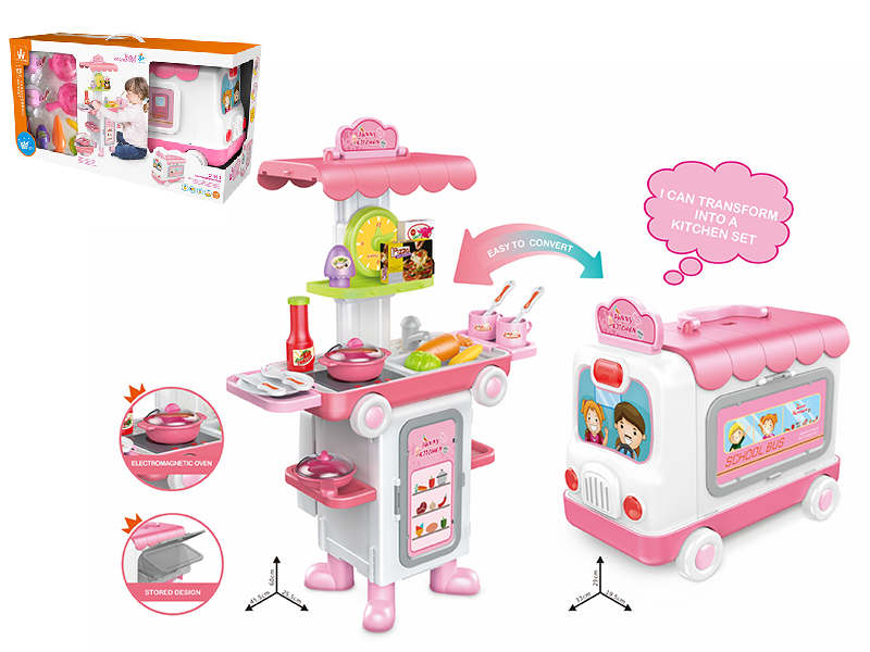 2 In 1 Deformation Bus Kitchen Set