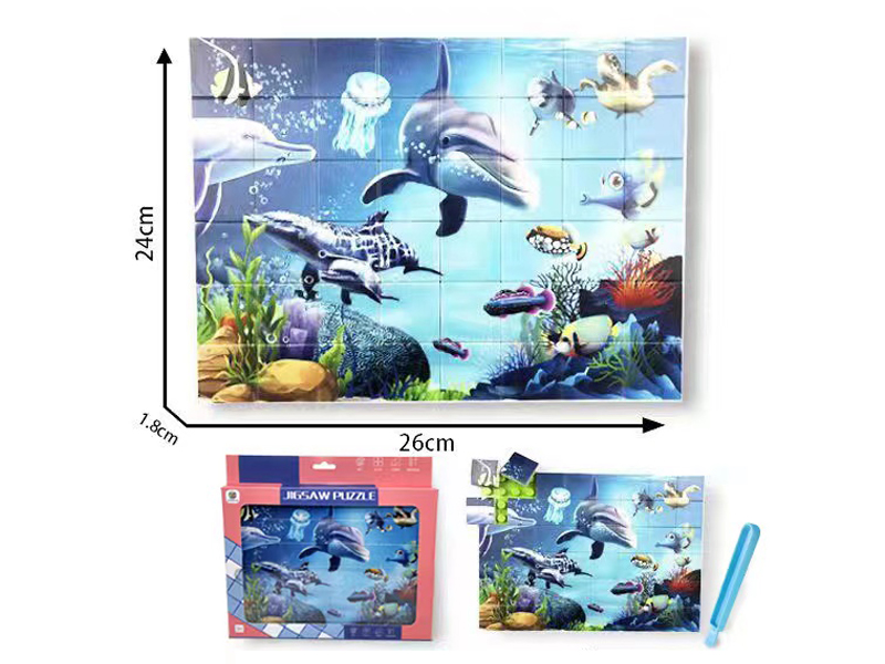 48PCS Puzzle UV Printing ABS Building Block Puzzle