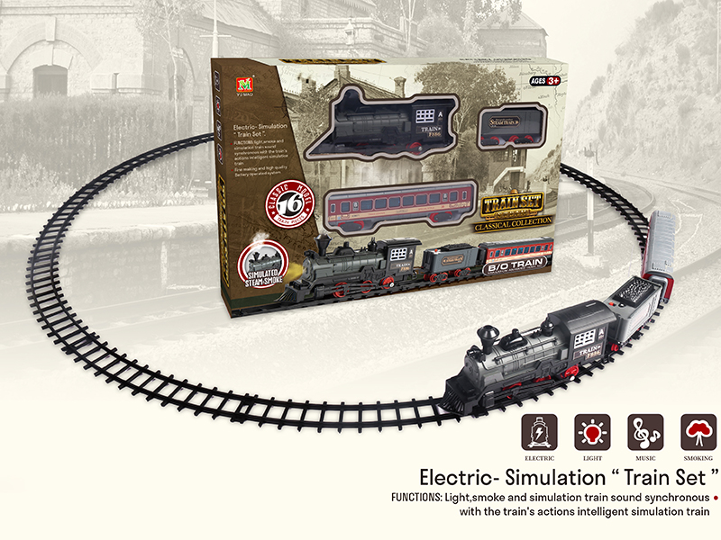 Electric Rail Train(Light,Smoke,Simulation Train Sound)