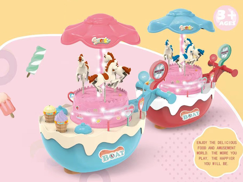 B/O Go And Bump Carousel Cake Cart