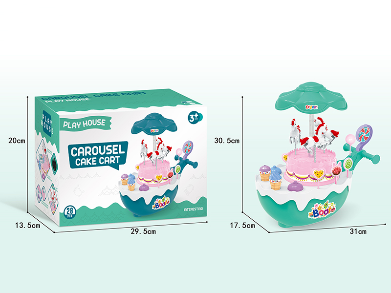 B/O Go And Bump Carousel Cake Cart