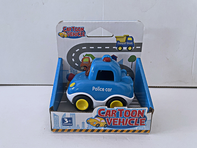 Slide Cartoon Police Car With Light And Music