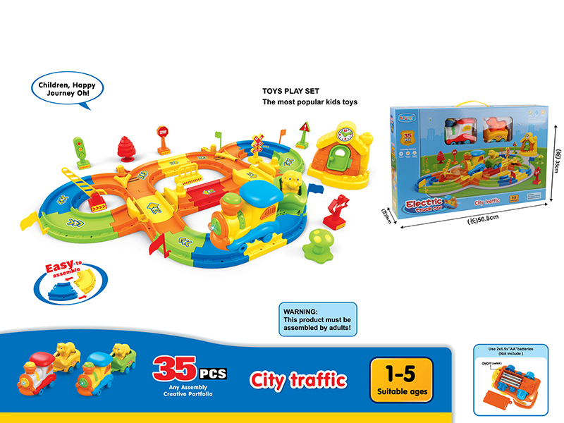 Rail Train(B/O,Light And Music)35PCS