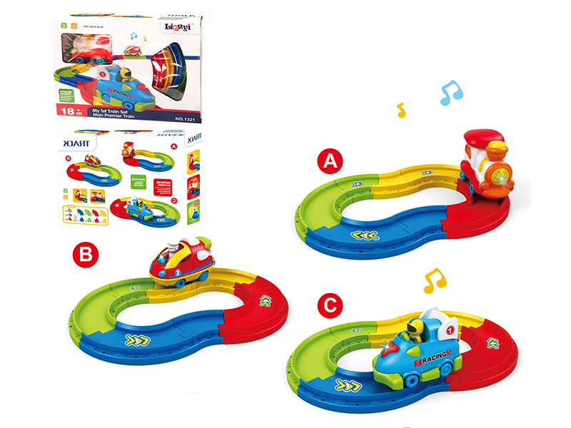 Electric Track Car With Light And Music