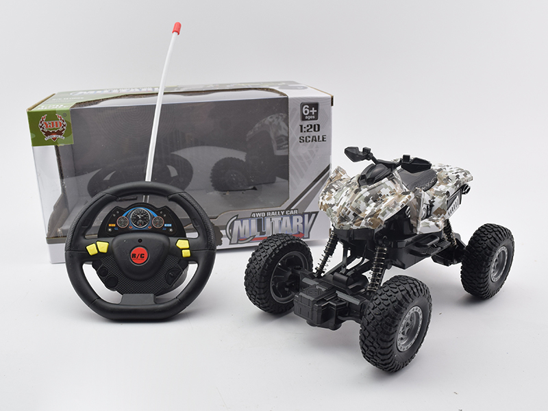 4-Channel Remote Control Motorcycle Military Graffiti Climbing Car