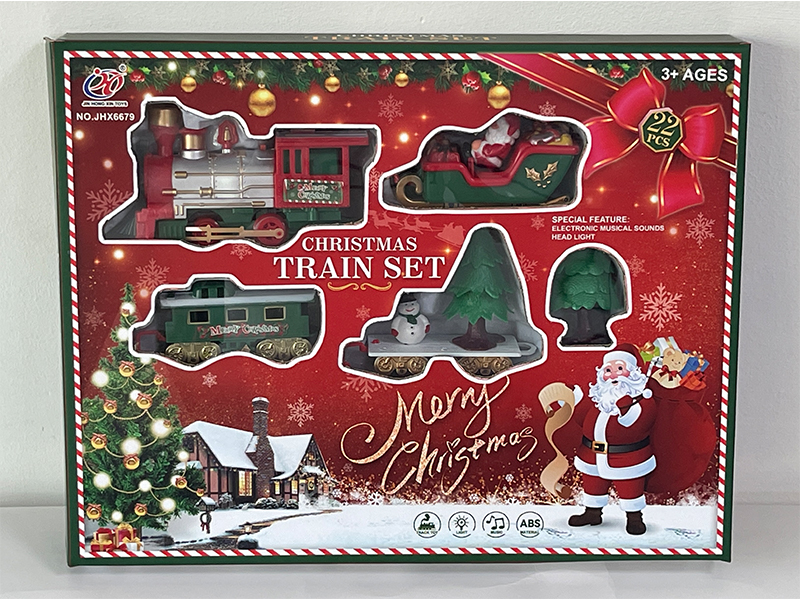 B/O Christmas Rail Train With Lights And Music