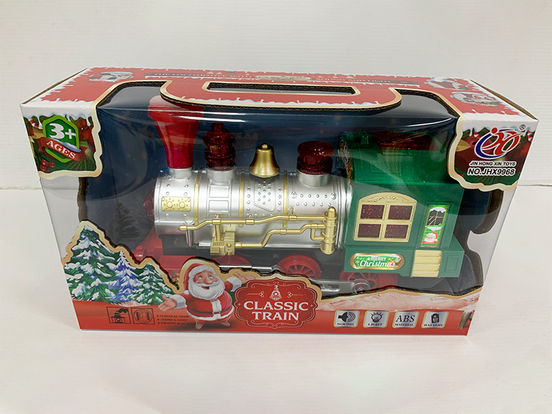 B/O Go And Bump Christmas Locomotive With Lights, Music And Smoke (Green)