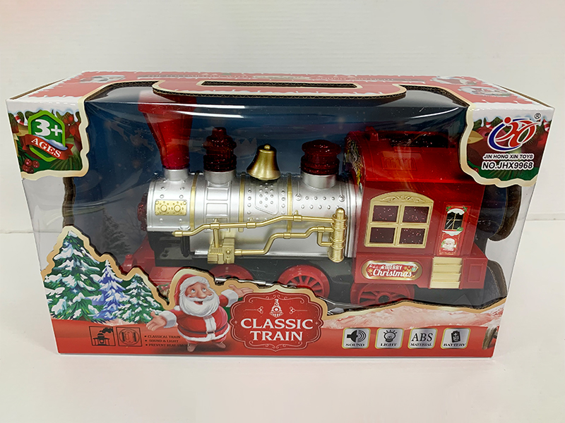 B/O Go And Bump Christmas Locomotive With Lights, Music And Smoke (Red)