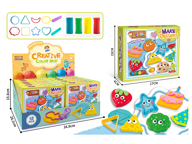 12Pcs Snack Colored Mud