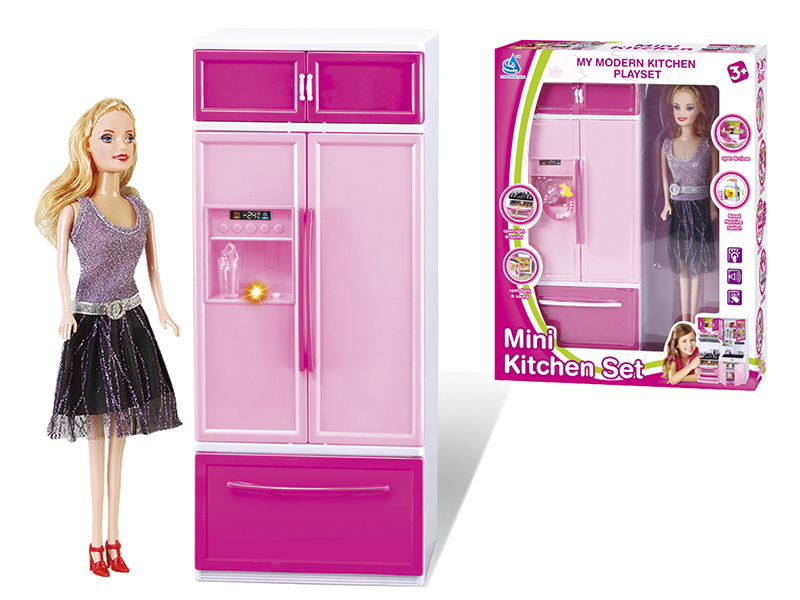 Mini Kitchen Set With Doll(Light & Music)