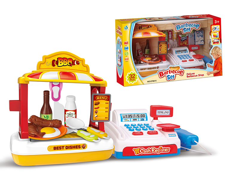 Cash Register + Barbecue Shop
