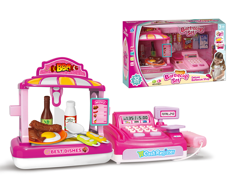 Cash Register + Barbecue Shop(Girl) 32PCS