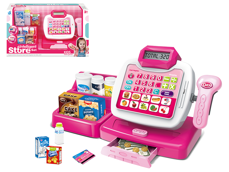 Cash Register +Supermarket Shelves