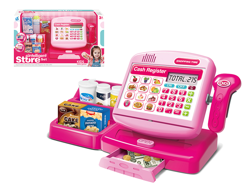 Cash Register +Supermarket Shelves