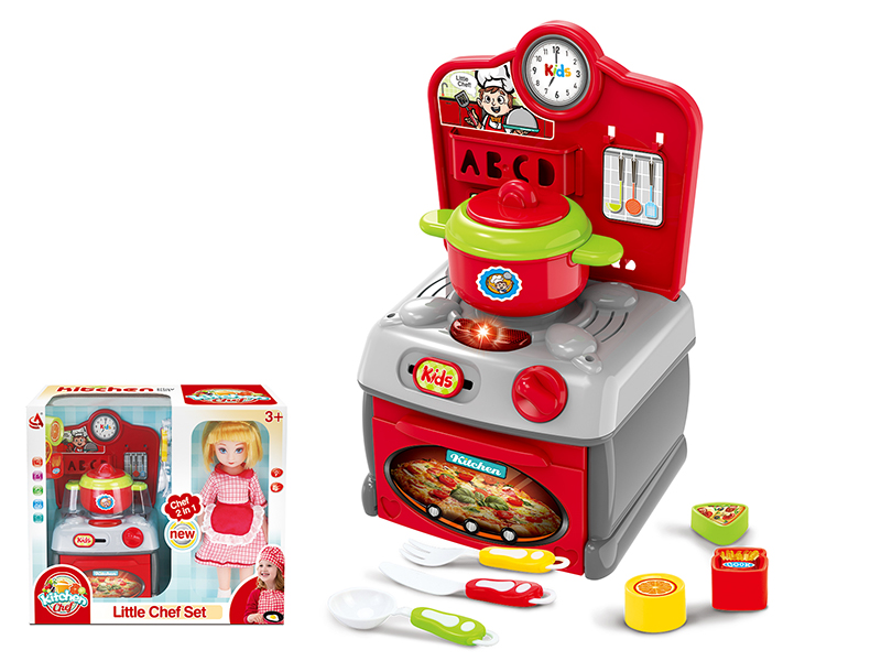 Small Kitchen Set + Doll