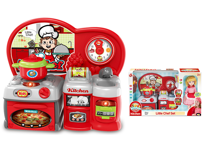 Kitchenette 2-In-1 Pretend Play Toy + Doll