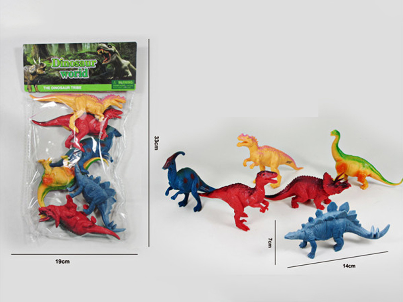 6PCS 6.5 Inch Dinosaurs