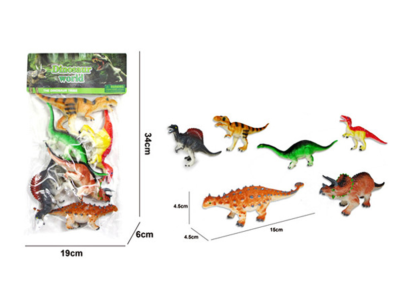 6PCS 6.5 Inch Dinosaurs
