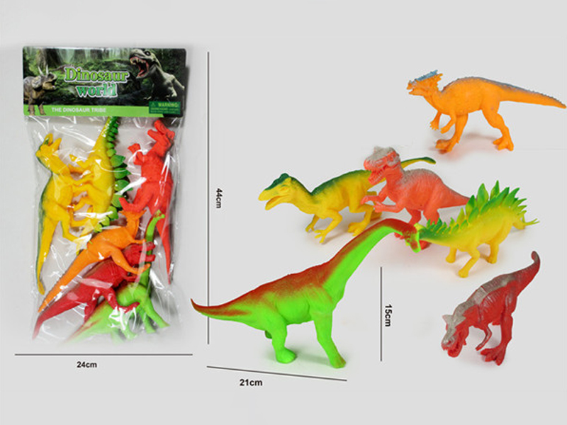 6PCS 10 Inch Dinosaurs With Bb