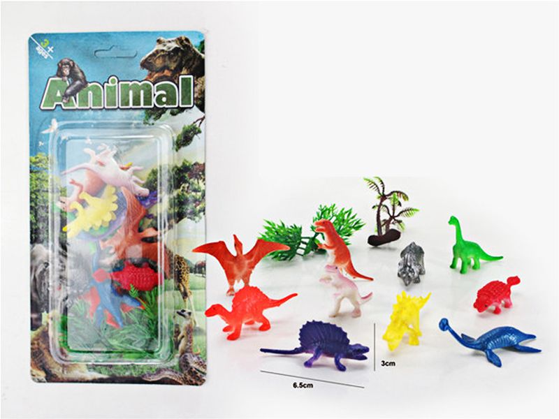 10 Dinosaurs, 1 Tree, 2 Grass