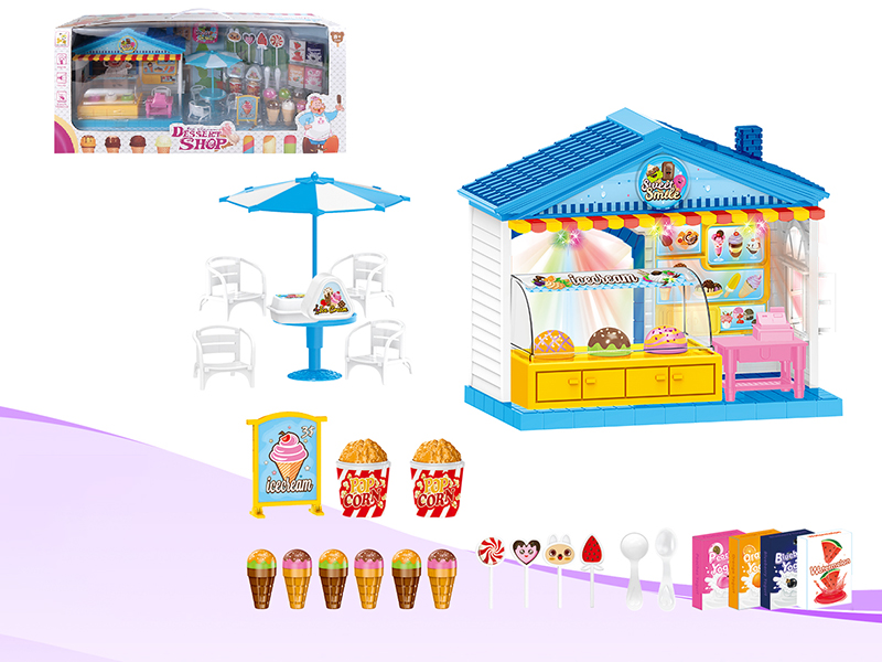 Ice Cream Dessert Shop With Light And Music