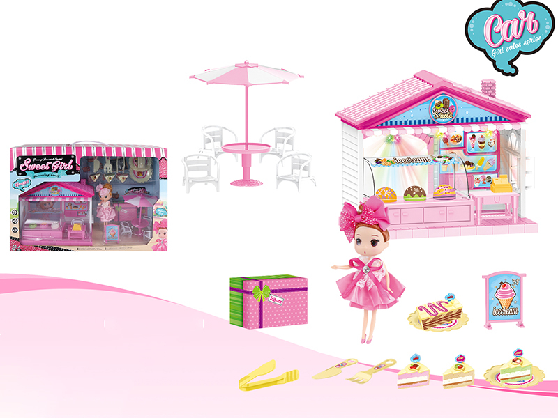 Cake Shop With Lights And Music + Doll
