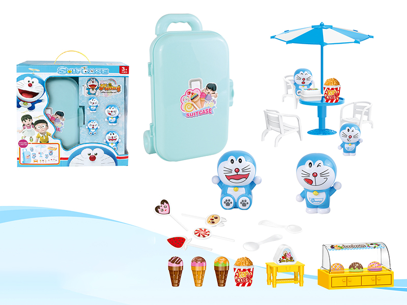 Ice Cream Shop Fashion Suitcase Set With With Doraemon