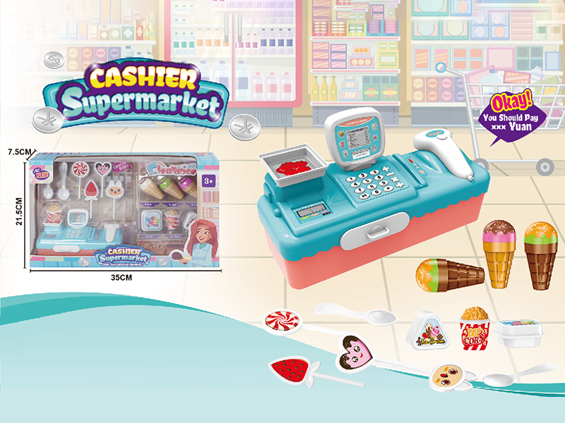 Cash Register With Lollipop, Ice Cream