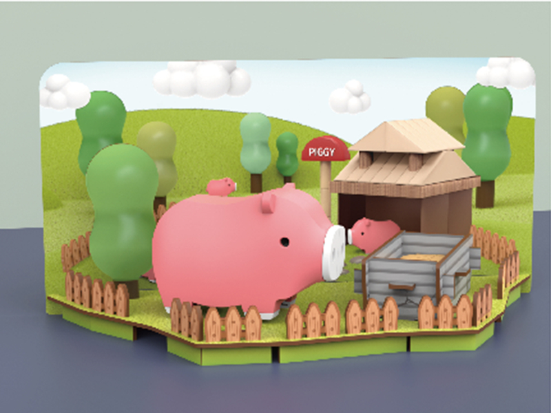 Magnetic Assembled Pig + Scene