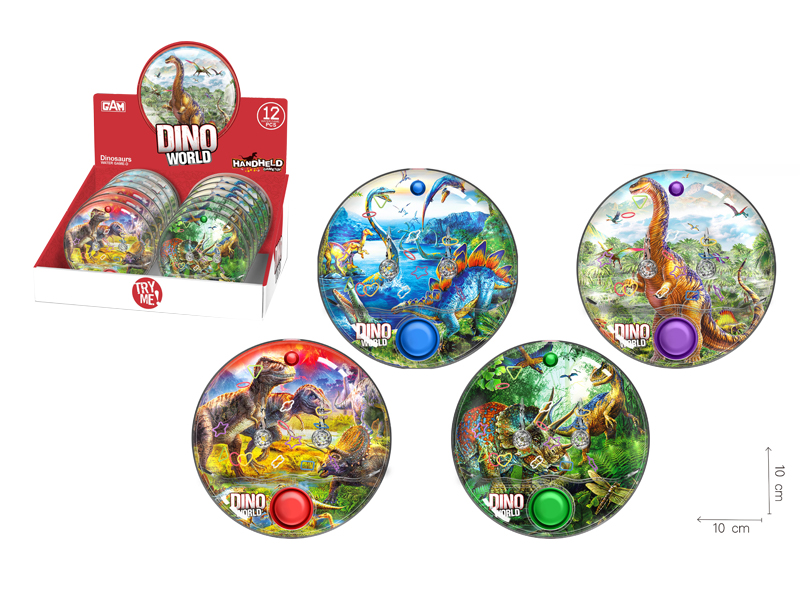 12Pcs Jurassic Transparent Round Water Machine