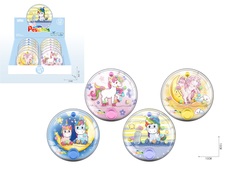 12Pcs Unicorn Transparent Round Water Machine